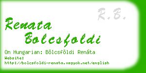 renata bolcsfoldi business card